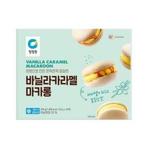 청정원 홈카페 청정원 바닐라카라멜 마카롱 250g (25g 10) 어린이 회사 탕비실 간식 여행 토스트 야식 술안주, 8개