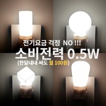 에너지절약 양방향 각도조절 led 신생아 수유등 취침등 간접조명, led 에그 취침등(주광색)