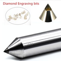 2pcs 3.175mm 3mm 다이아몬드 포인트 조각 커터 금속 석재 빙삭기 188, 3 X L50 X 90