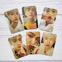 Kpop 엑소 EXO 포카 포토카드 굿즈 백현 로모 카드 포토 카드 HD 사진 인쇄 앨범 포토카드 장식 컬렉션 카드 팬 선물용 6 개/세트, 1