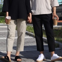 남자 여름 린넨 와이드 팬츠 스판 편한 밴딩 바지