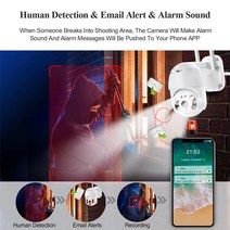 현관문CCTV 현관cctv무선 무선카메라 무선cctv Techage-1080P 3MP 무선 카메라 스피드 돔 PTZ IP 사람 탐, 02 3MP 12V1A Camera_01 EU 플러그