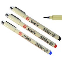 [희망상점] 사쿠라 피그마 브러쉬 펜 캘리그라피 붓펜 드로잉 만화 BRUSH PEN, 1개, 파랑