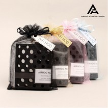 공기정화용 숯 야자 활성탄 에어탄 에어후 집안 화장실 옷장 냄새제거 제습, 2컬러(1세트4개)랜덤, 1개