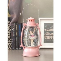 발레리나 랜턴 LED 워터볼 오르골 핑크