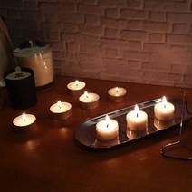 루셀리아 티라이트 소이캔들 천연아로마 향초 1ea, 1개, 베이비 파우더-알루미늄