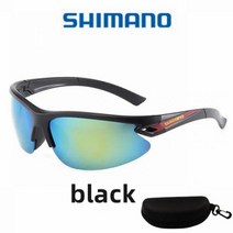 새로운 시마노 사이클링 선글라스 야외 스포츠 안경 다채로운 반사 렌즈 장착 상자 6235, black---With box