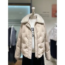 [듀엘]로고플레이 밍크트리밍 다운점퍼(D224PSG808)dewl