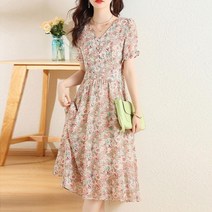 여름반팔쉬폰원피스 데이트 허니문 플라워 블랙 반팔 제주도여행코디 오피스 롱 휴양지