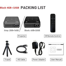 HAMOLB DLP P11 3D 미니 프로젝터 스마트 포켓 모바일 4K HD 홈 시네마 안드로이드 9.0 2.4G 5G LED, [02] Black 4G 32G, [01] EU 플매트 카펫 매트 카펫 매트 카펫 러그