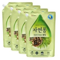자연퐁 주방세제 솔잎 1.4L, 4개
