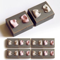 [오브제스타] Mini 리본선물박스 (그레이상자), 10set