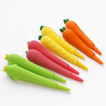 핑크풋 말랑말랑 과일 스퀴시 볼펜 중성펜 0.5mm, 당근