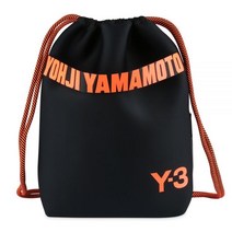 Y-3 남성 로고 드로스트링 블랙 백팩 FQ6969 BLACK - 멀티