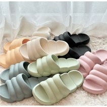마카롱 마쉬멜로우 미쉐린 뚱카롱 예쁜 구름 슬리퍼 층간소음 무소음 룸슈즈 발편한 푹신한 고무 EVA 쿠션 무지 조리원 커플 여성 임산부 집안 거실 실내용 사무실 실내화 거실화, 핑크, M