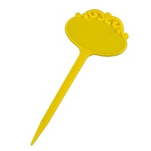 도로명주소판 건물주소 명패 PP 장식 식물 마커 20pcs 꽃 모양의 원예 라벨 나무 태그 스테이크 정원 링 라벨 묘목 마커 액세서리, 노란색