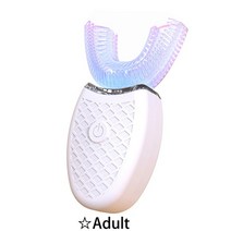 미세전류칫솔 전동 칫솔 미세 전류 치솔 초음파 U 자형 자동 타이밍 칫솔 충전 성인 치아 미백, 하얀