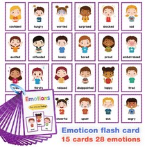 My Emotion 초등 영어학습카드 아이들 교육용 장난감 유아를 영어 플래시 카드, 15 Cards
