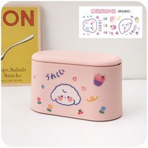 발난로 욕실히터 책상난로 PTC온풍기Ins Kawaii 데스크탑 쓰레기통 일본 사무실 책상 커버 프레스 귀여운, 01 pink