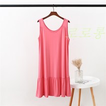 멜빵치마 모달조끼 치마여자 여름얇은타입 빅사이즈 날씬해보이는 원피스 루즈핏 잠옷스 Wstug 증정