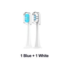 Xiaomi Mijia T300/T500/T700 소닉 전동 칫솔 Bristle Brush 개별 패키지 용 2/4피스 교체 브러시 헤드, 05.1Blue1White, 05 1Blue1White