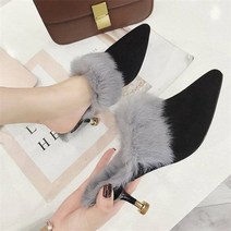 털신발 겨울 진짜 동물 모피 슬라이드 슬리퍼 여성 천연 토끼 뮬 플립 플롭 여성 솜털