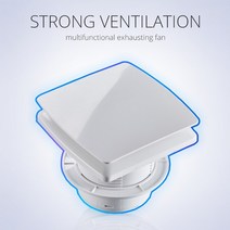 창문형환풍기 천장환풍기 4인치 추출기 배기 팬 공기 환기 화장실 욕실 주방 벽 창, 03 UK Adapter_01 4Inch