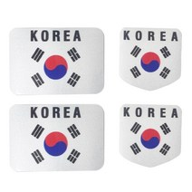 데일리쇼핑 자동차 태극기 반사스티커 국기 데코스티커 캐리어 노트북 캠핑 깃발 국기 오토바이 차량용, 화이트태극기반사스티커(사각1P)