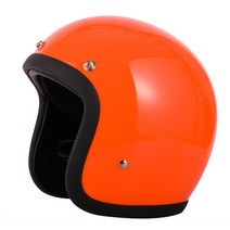 티티앤코 500TX 오픈 페이스 할리 베스파 스쿠터 헬멧, 밝은검정XL