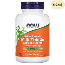 나우푸드 밀크씨슬 밀크시슬 300mg 실리마린 240mg 200캡슐, 1개, 200정