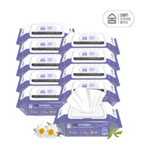 숨 프리미엄 물티슈 100매, 10팩