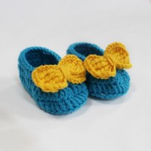 러브컨츄리 (DIY)리본 아기덧신 만들기 뜨개질 DIY 패키지, 32.진노랑, 17.인디핑크
