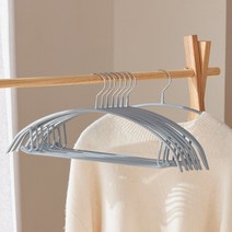 진심감성 어깨뿔 방지 논슬립 니트 옷걸이, 그레이, 10개