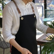 홈씽세상 애견 카페 미용 커피 바리스타 캠핑 식당 X 자형 앞치마, 블랙, 1개