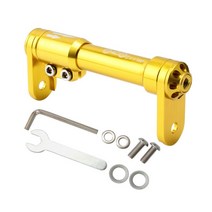 MUQZI 접이식 자전거 EASY WHEEL 업그레이드 된 CNC 사이클링 리어 카고 랙 익스텐션 RODTOOLBICYCLE BROMPTON 용 텔레스코픽 바, gold rack