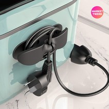 마켓트월 케이블 전선 코드선 정리, 블랙, 10개
