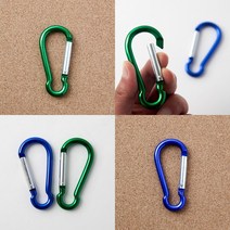 마트498 등산용 카라비너 2P (8CM) 와이어클립 텐버클 캠핑비너 붕어도래 다용도카라비너 퀵링크