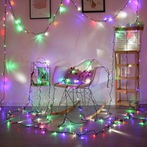 100구 칼라 led 지네전구 가로수 나무장식 생활방수 조명 트리장식 Xmas, 상품선택_칼라전구