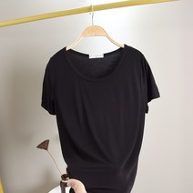 여성 라운드 모달 기본반팔티 여름티셔츠 빅사이즈 쿨티 11 color M-XXXL