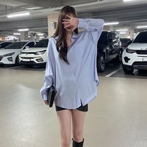 [가격실화/여리무드] 밀키 차르르 새틴 실크 오버핏 셔츠 남방 2color