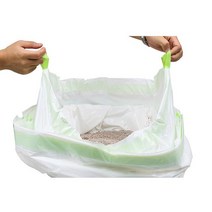 애완동물 고양이 쓰레기 가방 고양이 쓰레기 상자 매트 듀티 드로스트링 고양이 쓰레기 팬 가방 고양이, 01 WHITE_02 S