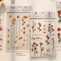 감성 꽃 투명 필름 압화 다꾸 스티커, 10. 유채꽃 (ST-556)