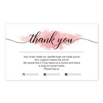 생일축하카드 팝업카드 메세지 세트100장 세트Thank You Cards 비즈니스 용품 주, 12 Q12