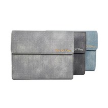 이니셜스 도어형 다이어리 / 이름 로고 각인 25절(A5) 32절(B6) 6공 시스템 2023 업무용 플래너, 레트로 도어형_라이트그레이