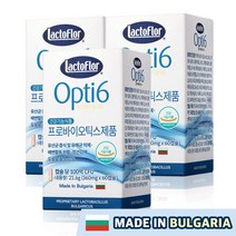 락토플러 옵티6 불가리아 유산균 60캡슐 3개 (6개월분)