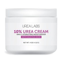 UREA LABS | 살리실산과 라벤더 오일이 함유된 10% 우레아 크림. 얼굴 손 발 및 전신 사용을 위한 데일리 모이스처라이저. 치유 보습 치료용 크림 심각한 건성 피부, 4 Fl Oz (Pack of 1)