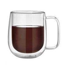두 배 유리 잔 높은 붕규산 유리 차가운 음료 우유 주스 커피 컵, 계란 컵 350ml, 350ml