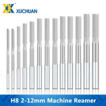 척킹 리머 기계 hss h8 2-12mm sraight 플루트 공통 라운드 생크 밀링, h8 8.0