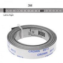 스테인레스 스틸 연귀 트랙 테이프 측정 자기 접착 메트릭 스케일 눈금자 1M-3M T-트랙 라우터 테이블 톱 목공 도구, 09