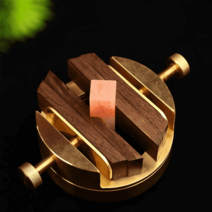 전각 고정틀 원목 도장 수제 인장 도구 재료 제작, (단축 일체형)(황동형)